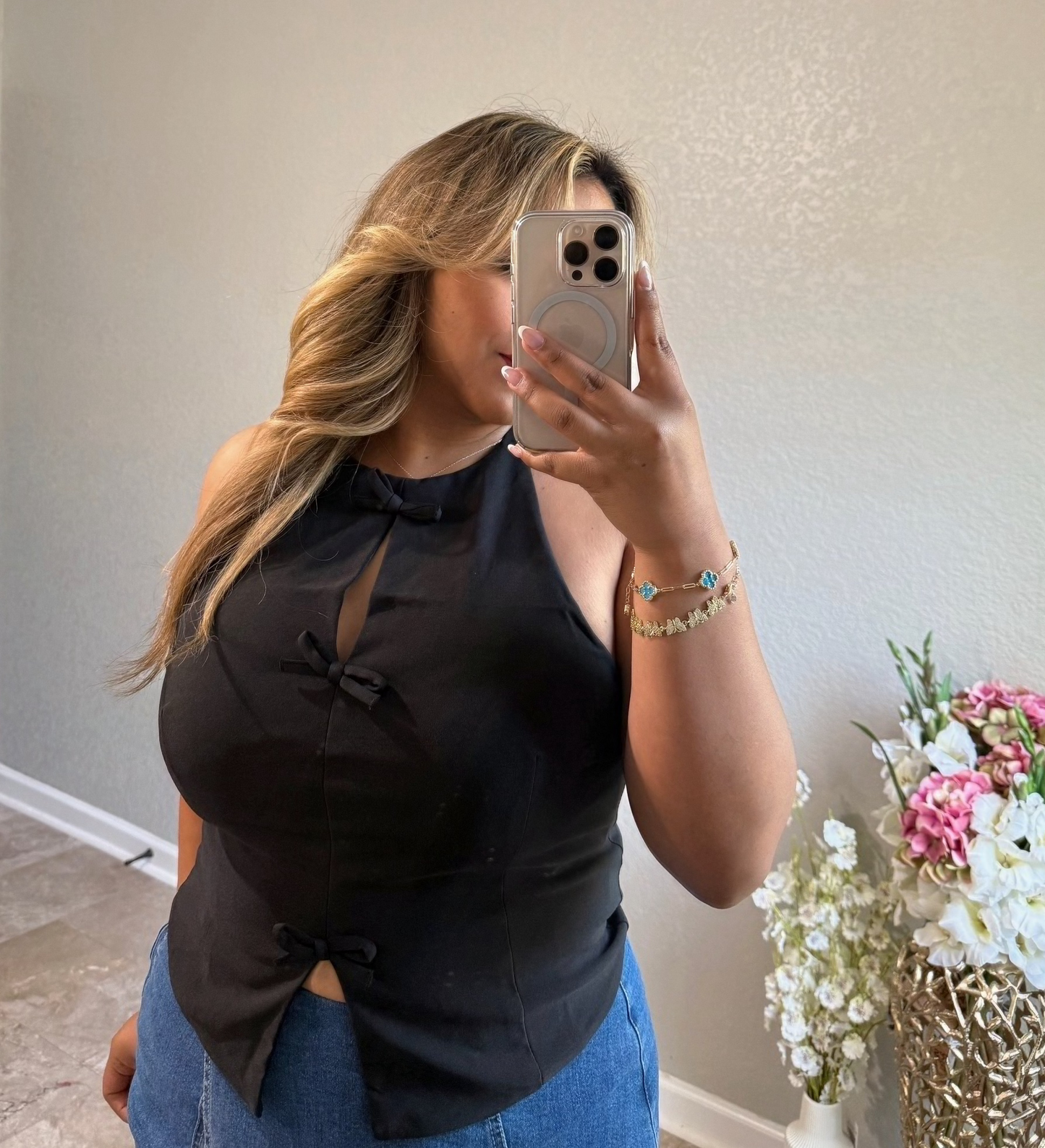 Black Bow Top
