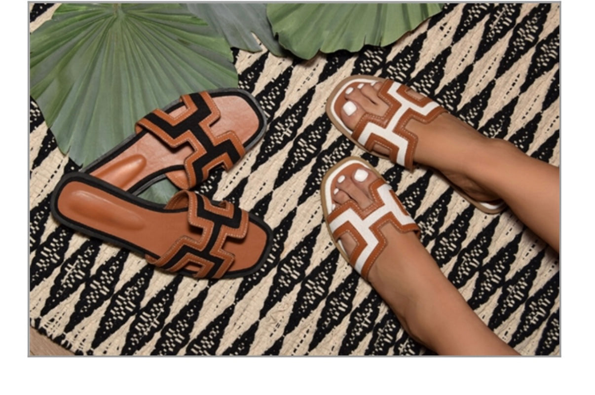 Black Herm. Sandal