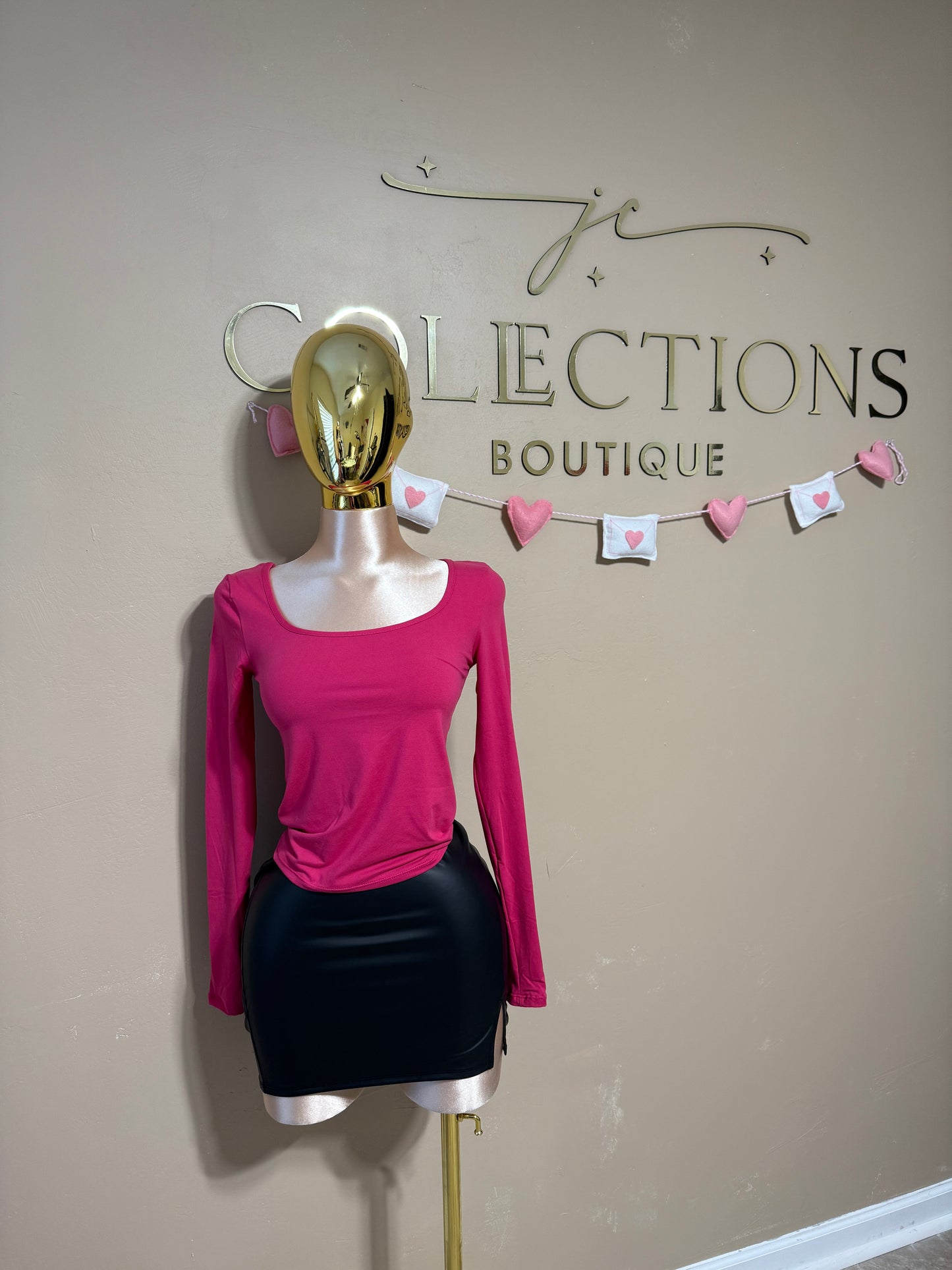 Pink long sleeve top