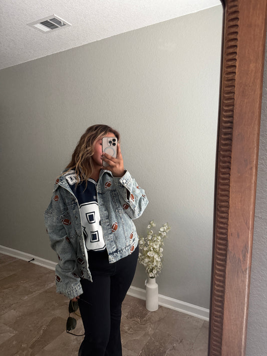 Football Jean Jacket