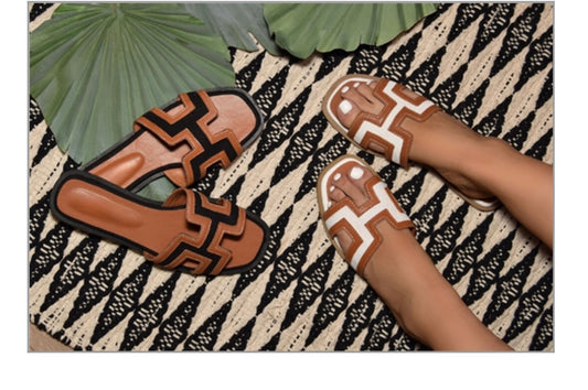 White Herm. Sandal