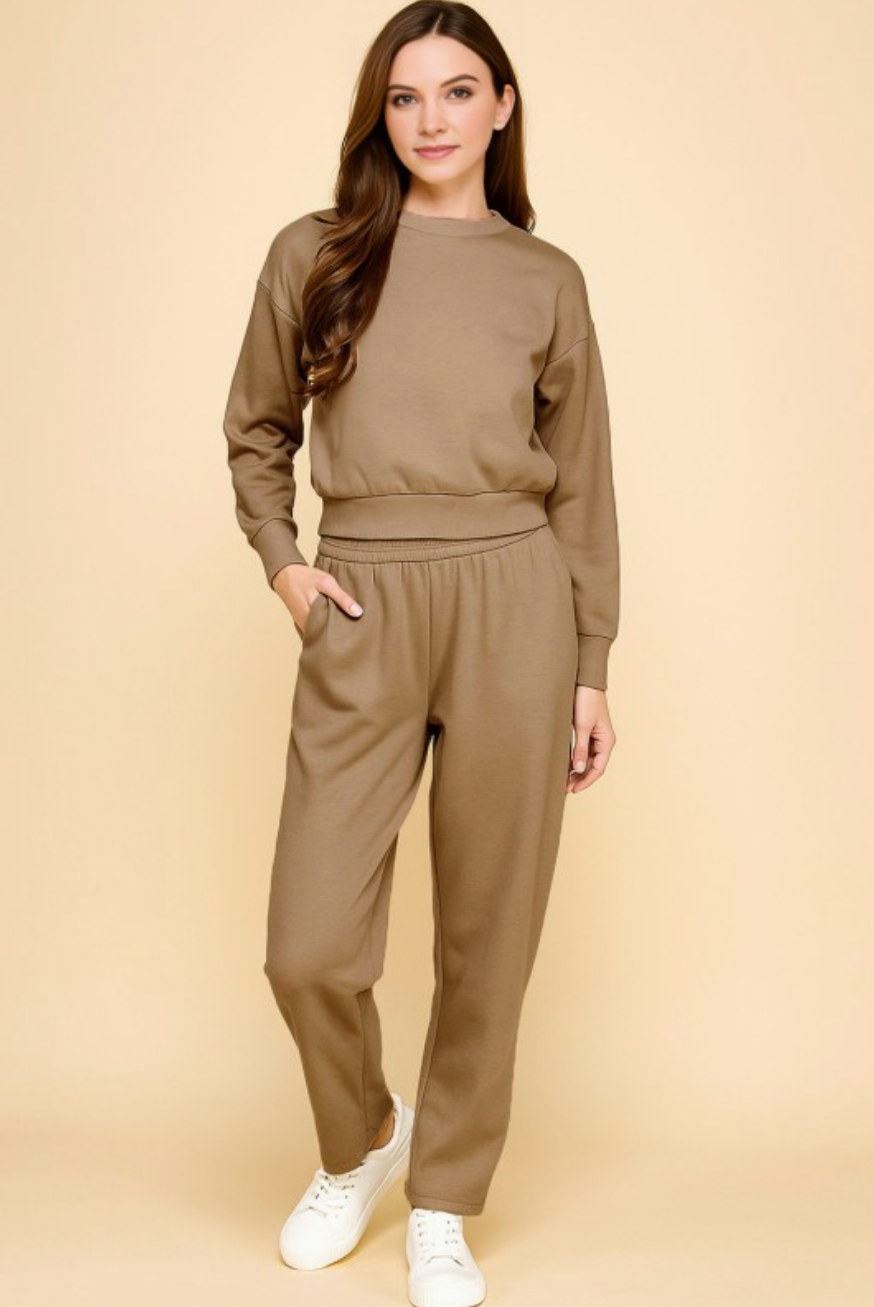 Long Sleeve Pullover top & Pant Set