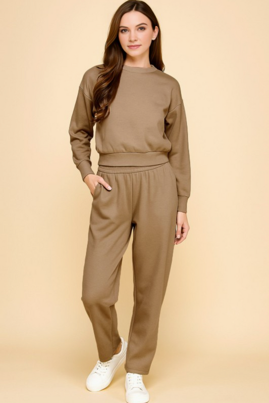 Long Sleeve Pullover top & Pant Set